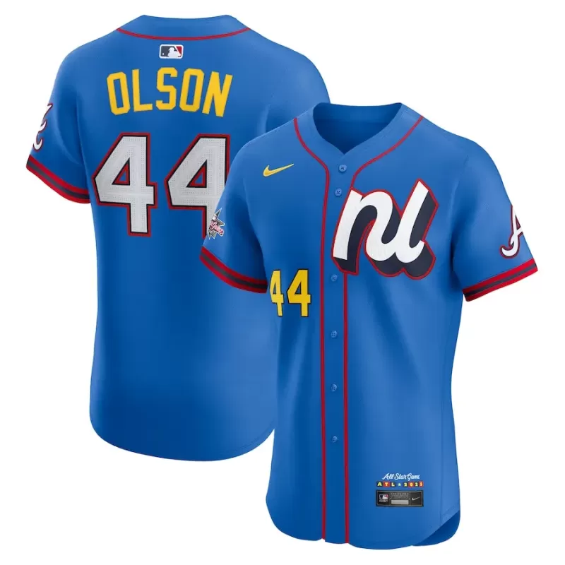 Men's National League Matt Olson Nike Blue 2025 All-Star Edition Elite Jersey