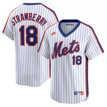 Men's New York Mets Darryl Strawberry Nike White Throwback Cooperstown Collection Limited Jersey Men's New York Mets Darryl Strawberry Nike White Throwback Cooperstown Collection Limited Jersey