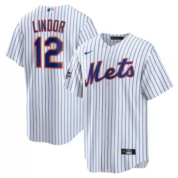 Men's New York Mets Francisco Lindor Nike White 2025 MLB All-Star Game Home Replica Player Jersey Men's New York Mets Francisco Lindor Nike White 2025 MLB All-Star Game Home Replica Player Jersey