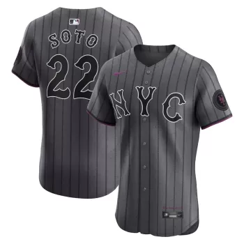 Men's New York Mets Juan Soto Nike Gray City Connect Elite Jersey Men's New York Mets Juan Soto Nike Gray City Connect Elite Jersey