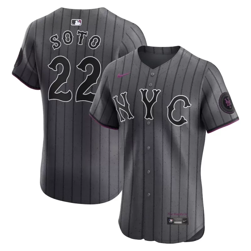 Men's New York Mets Juan Soto Nike Gray City Connect Elite Jersey Men's New York Mets Juan Soto Nike Gray City Connect Elite Jersey