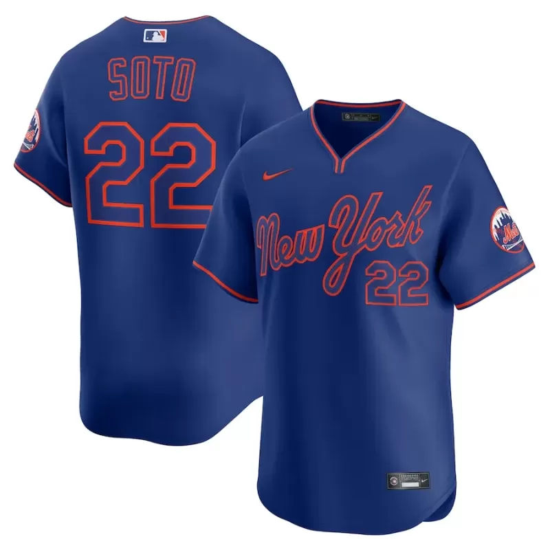 Men's New York Mets Juan Soto Nike Royal Alternate Limited Player Jersey Men's New York Mets Juan Soto Nike Royal Alternate Limited Player Jersey