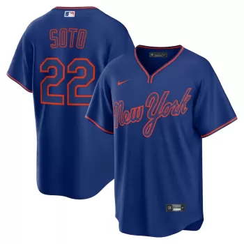 Men's New York Mets Juan Soto Nike Royal Alternate Replica Player Jersey Men's New York Mets Juan Soto Nike Royal Alternate Replica Player Jersey