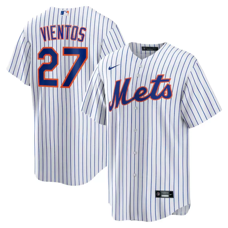 Men's New York Mets Mark Vientos Nike White Home Replica Jersey Men's New York Mets Mark Vientos Nike White Home Replica Jersey