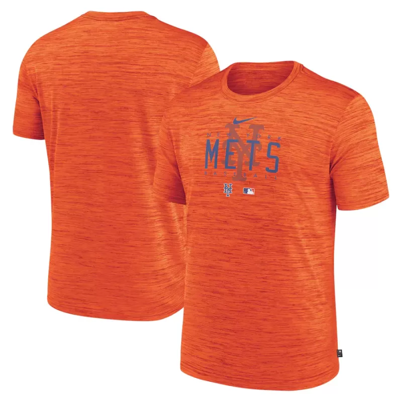 Men's New York Mets Nike Orange Authentic Collection Velocity Performance Practice T-Shirt Men's New York Mets Nike Orange Authentic Collection Velocity Performance Practice T-Shirt