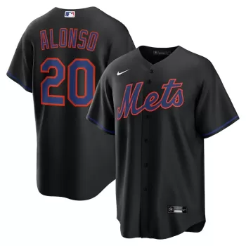 Men's New York Mets Pete Alonso Nike Black Alternate Replica Jersey Men's New York Mets Pete Alonso Nike Black Alternate Replica Jersey