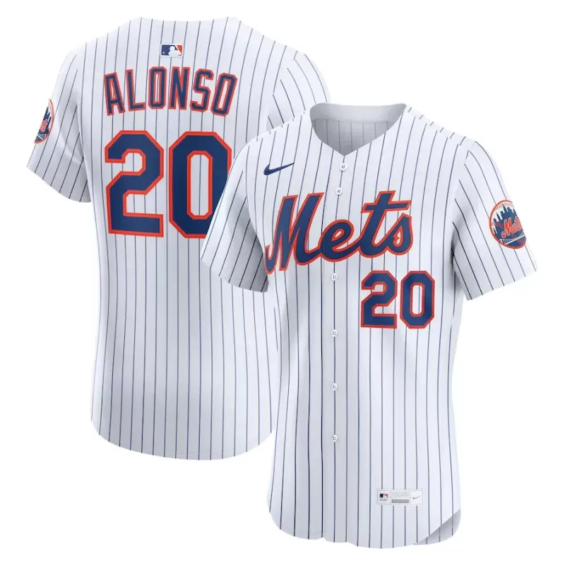 Men's New York Mets Pete Alonso Nike White Home Elite Player Jersey Men's New York Mets Pete Alonso Nike White Home Elite Player Jersey