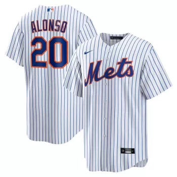 Men's New York Mets Pete Alonso Nike White Home Replica Player Name Jersey Men's New York Mets Pete Alonso Nike White Home Replica Player Name Jersey