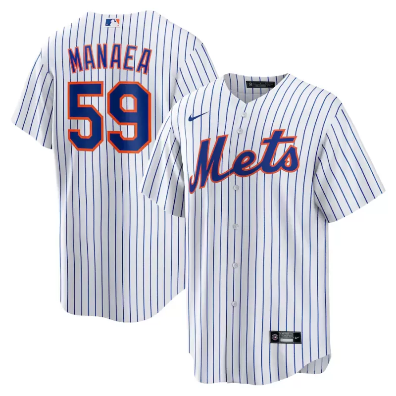 Men's New York Mets Sean Manaea Nike White Home Replica Jersey Men's New York Mets Sean Manaea Nike White Home Replica Jersey