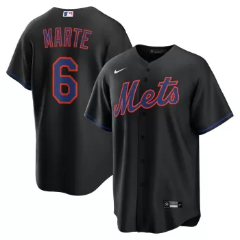 Men's New York Mets Starling Marte Nike Black Alternate Replica 2.0 Player Jersey Men's New York Mets Starling Marte Nike Black Alternate Replica 2.0 Player Jersey