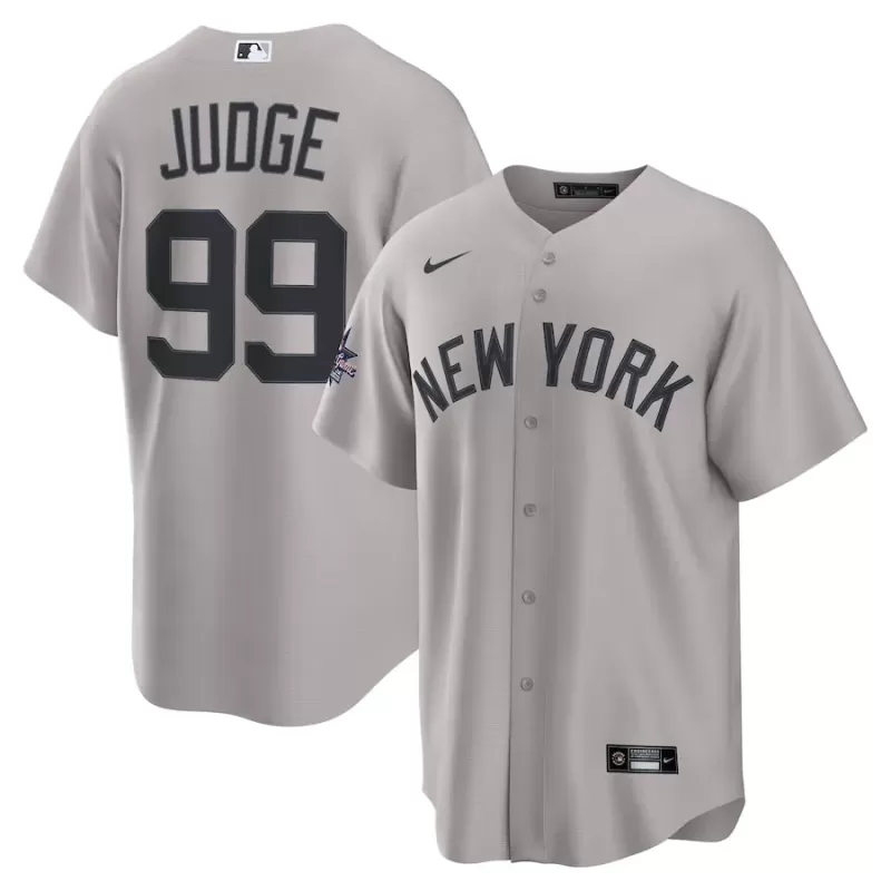 Men's New York Yankees Aaron Judge Nike Gray 2025 MLB All-Star Game Road Limited Player Jersey