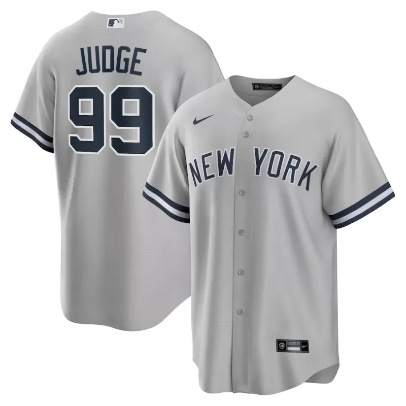 Men's New York Yankees Aaron Judge Nike Gray Road Replica Player Name Jersey Men's New York Yankees Aaron Judge Nike Gray Road Replica Player Name Jersey