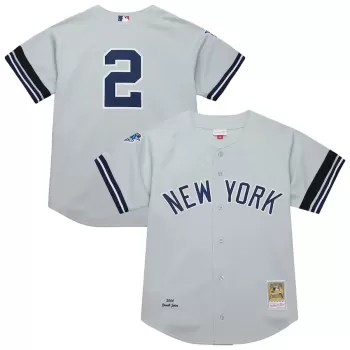 Men's New York Yankees Derek Jeter Mitchell & Ness Gray Cooperstown Collection 2000 World Series Authentic Jersey Men's New York Yankees Derek Jeter Mitchell & Ness Gray Cooperstown Collection 2000 World Series Authentic Jersey