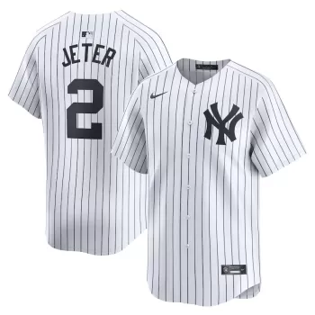 Men's New York Yankees Derek Jeter Nike White Home Limited Player Jersey Men's New York Yankees Derek Jeter Nike White Home Limited Player Jersey