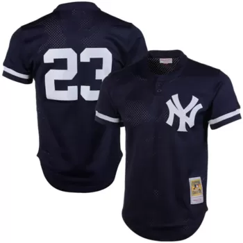 Men's New York Yankees Don Mattingly Mitchell & Ness Navy 1995 Authentic Cooperstown Collection Mesh Batting Practice Jersey Men's New York Yankees Don Mattingly Mitchell & Ness Navy 1995 Authentic Cooperstown Collection Mesh Batting Practice Jersey