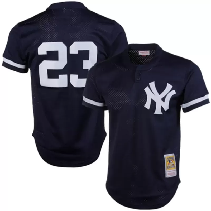 Men's New York Yankees Don Mattingly Mitchell & Ness Navy 1995 Authentic Cooperstown Collection Mesh Batting Practice Jersey Men's New York Yankees Don Mattingly Mitchell & Ness Navy 1995 Authentic Cooperstown Collection Mesh Batting Practice Jersey