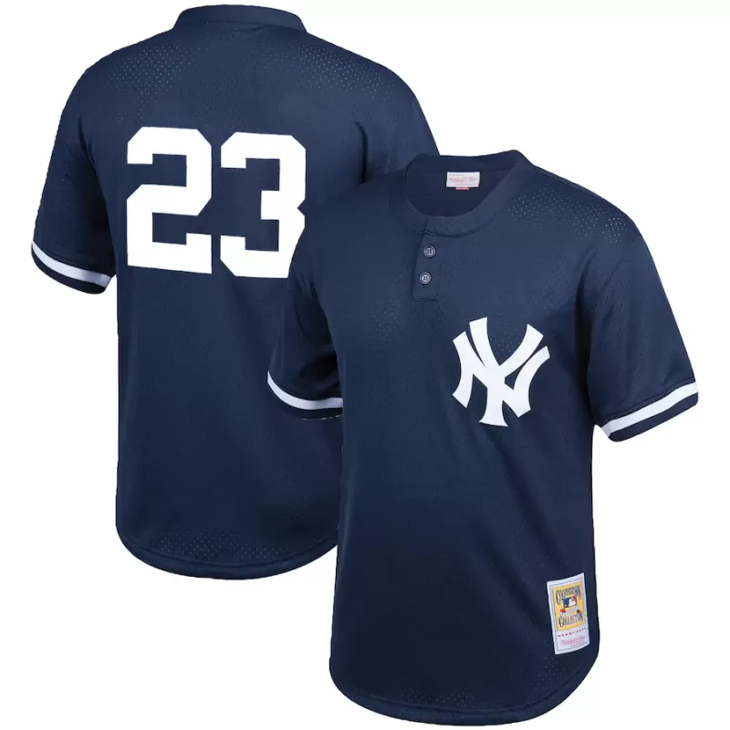 Men's New York Yankees Don Mattingly Mitchell & Ness Navy Cooperstown Collection Big & Tall Mesh Batting Practice Jersey Men's New York Yankees Don Mattingly Mitchell & Ness Navy Cooperstown Collection Big & Tall Mesh Batting Practice Jersey