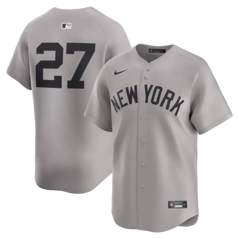 Men's New York Yankees Giancarlo Stanton Nike Gray Road Limited Player Jersey Men's New York Yankees Giancarlo Stanton Nike Gray Road Limited Player Jersey