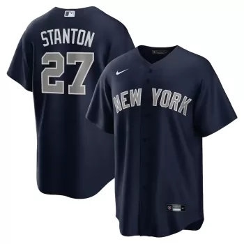 Men's New York Yankees Giancarlo Stanton Nike Navy Alternate Replica Player Jersey Men's New York Yankees Giancarlo Stanton Nike Navy Alternate Replica Player Jersey