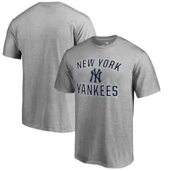 Men's New York Yankees Heather Gray Victory Arch T-Shirt Men's New York Yankees Heather Gray Victory Arch T-Shirt
