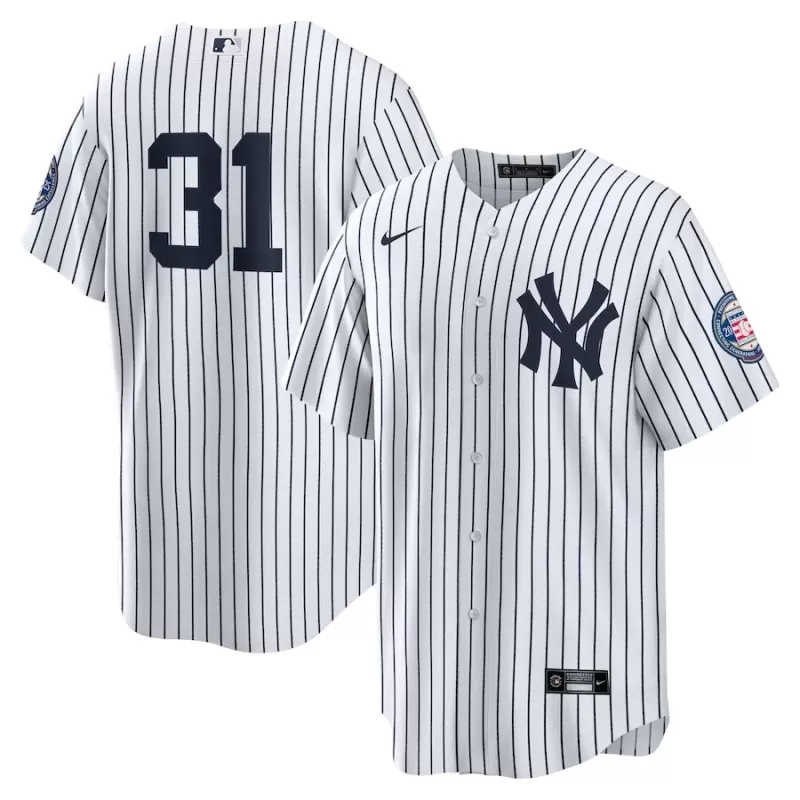 Men's New York Yankees Ichiro Suzuki Nike White 2025 Baseball Hall of Fame Name & Number Retired Replica Jersey
