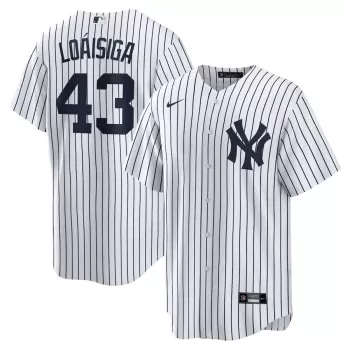 Men's New York Yankees Jonathan Loáisiga Nike White Home Replica Jersey Men's New York Yankees Jonathan Loáisiga Nike White Home Replica Jersey