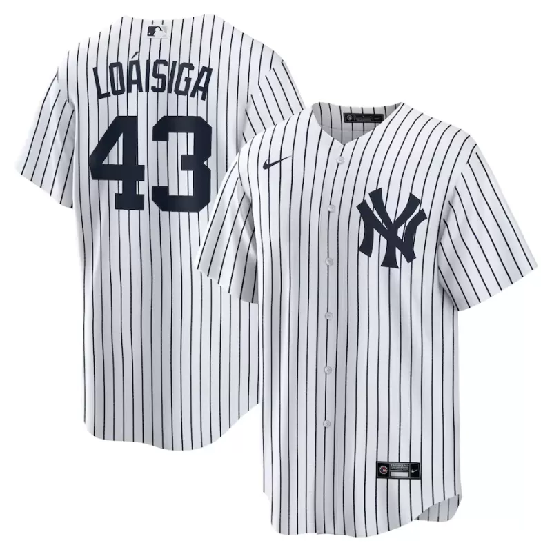 Men's New York Yankees Jonathan Loáisiga Nike White Home Replica Jersey