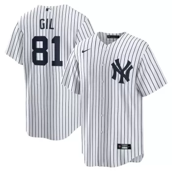 Men's New York Yankees Luis Gil Nike White Home Replica Jersey Men's New York Yankees Luis Gil Nike White Home Replica Jersey