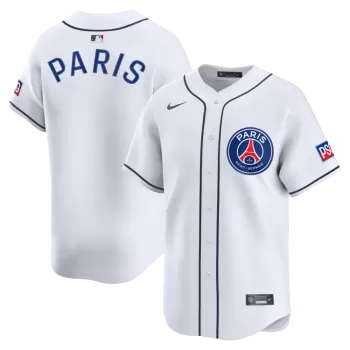 Men's Paris Saint-Germain Nike White 2025 Soccer x MLB Limited Jersey