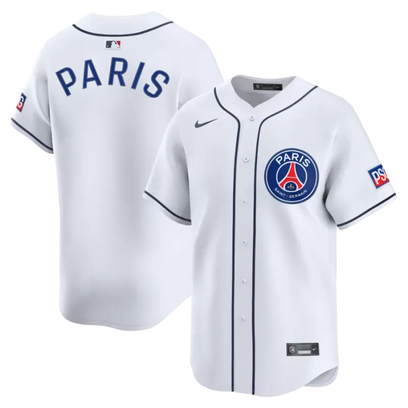 Men's Paris Saint-Germain Nike White 2025 Soccer x MLB Limited Jersey