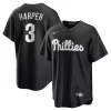 Men's Philadelphia Phillies Bryce Harper Nike Black Fashion Replica Jersey Men's Philadelphia Phillies Bryce Harper Nike Black Fashion Replica Jersey