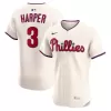 Men's Philadelphia Phillies Bryce Harper Nike Cream Alternate 2 Elite Jersey