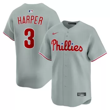 Men's Philadelphia Phillies Bryce Harper Nike Gray Road Limited Player Jersey Men's Philadelphia Phillies Bryce Harper Nike Gray Road Limited Player Jersey