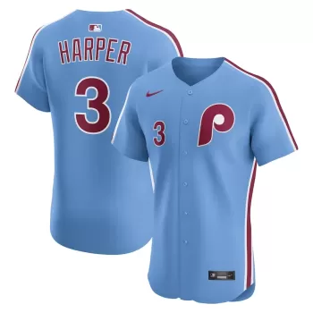 Men's Philadelphia Phillies Bryce Harper Nike Light Blue Alternate Elite Jersey Men's Philadelphia Phillies Bryce Harper Nike Light Blue Alternate Elite Jersey