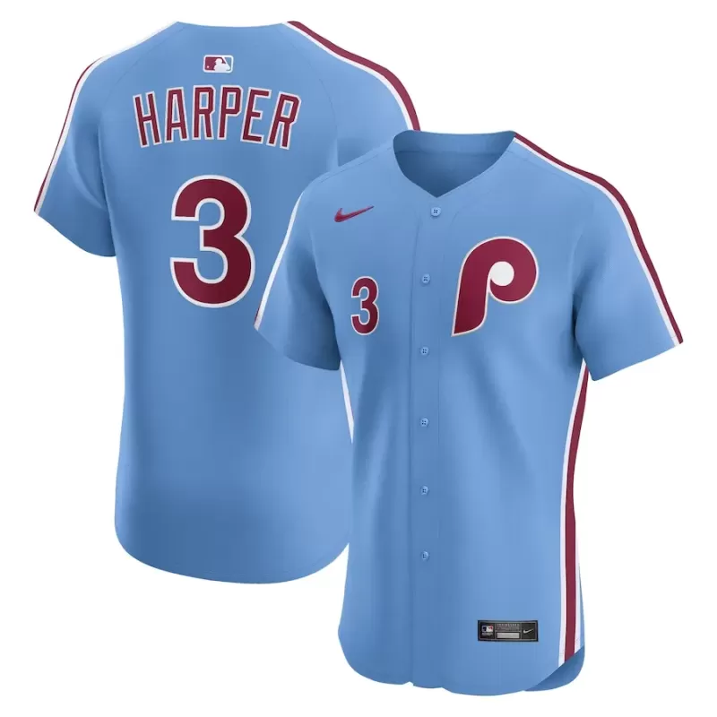Men's Philadelphia Phillies Bryce Harper Nike Light Blue Alternate Elite Jersey Men's Philadelphia Phillies Bryce Harper Nike Light Blue Alternate Elite Jersey