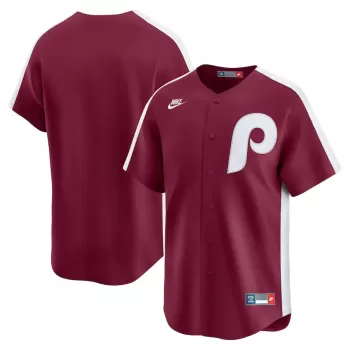 Men's Philadelphia Phillies Nike Maroon Throwback Cooperstown Collection Limited Jersey