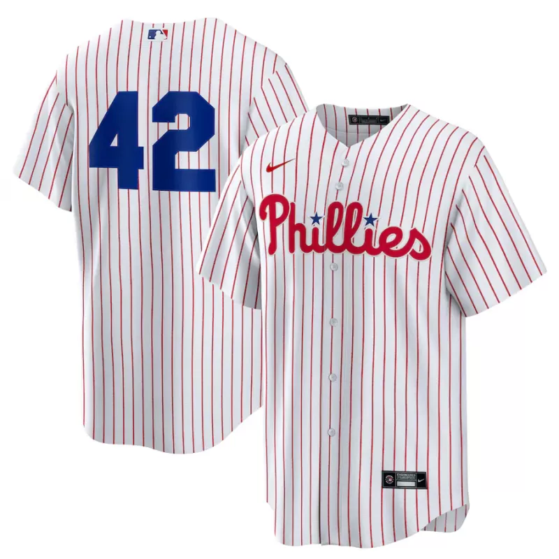Men's Philadelphia Phillies Nike White Home 2025 Jackie Robinson Day Replica Jersey Men's Philadelphia Phillies Nike White Home 2025 Jackie Robinson Day Replica Jersey