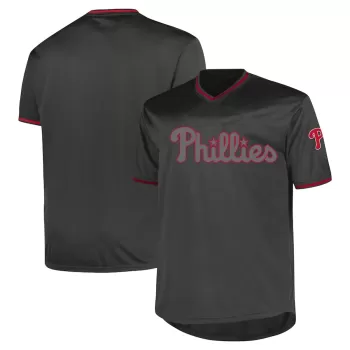 Men's Philadelphia Phillies Profile Charcoal Big & Tall Pop Fashion Jersey Men's Philadelphia Phillies Profile Charcoal Big & Tall Pop Fashion Jersey