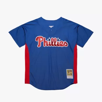 Men's Philadelphia Phillies Roy Halladay Mitchell & Ness Royal 2010 Authentic Batting Practice Pullover Jersey Men's Philadelphia Phillies Roy Halladay Mitchell & Ness Royal 2010 Authentic Batting Practice Pullover Jersey