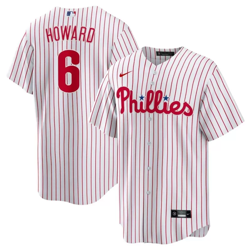 Men's Philadelphia Phillies Ryan Howard Nike White Replica Jersey