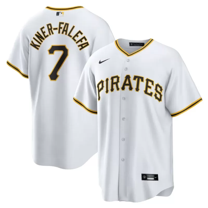 Men's Pittsburgh Pirates Isiah Kiner-Falefa Nike White Home Replica Jersey