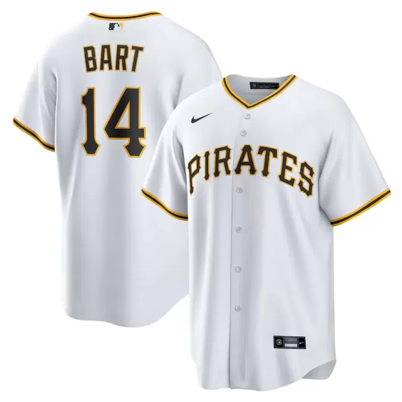 Men's Pittsburgh Pirates Joey Bart Nike White Home Replica Jersey Men's Pittsburgh Pirates Joey Bart Nike White Home Replica Jersey