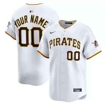 Men's Pittsburgh Pirates Nike White Home Limited Custom Jersey Men's Pittsburgh Pirates Nike White Home Limited Custom Jersey