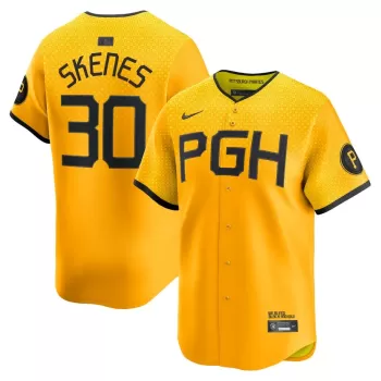 Men's Pittsburgh Pirates Paul Skenes Nike Gold City Connect Limited Player Jersey Men's Pittsburgh Pirates Paul Skenes Nike Gold City Connect Limited Player Jersey