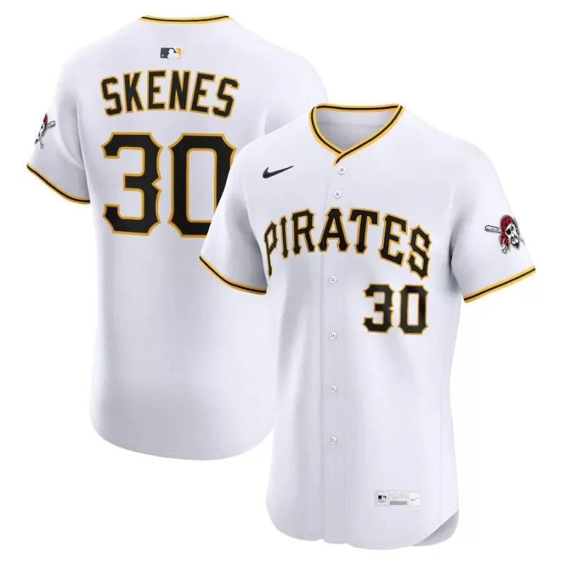 Men's Pittsburgh Pirates Paul Skenes Nike White Home Elite Jersey