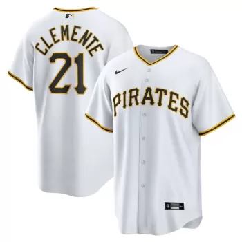 Men's Pittsburgh Pirates Roberto Clemente Nike White Home Replica Player Name Jersey Men's Pittsburgh Pirates Roberto Clemente Nike White Home Replica Player Name Jersey