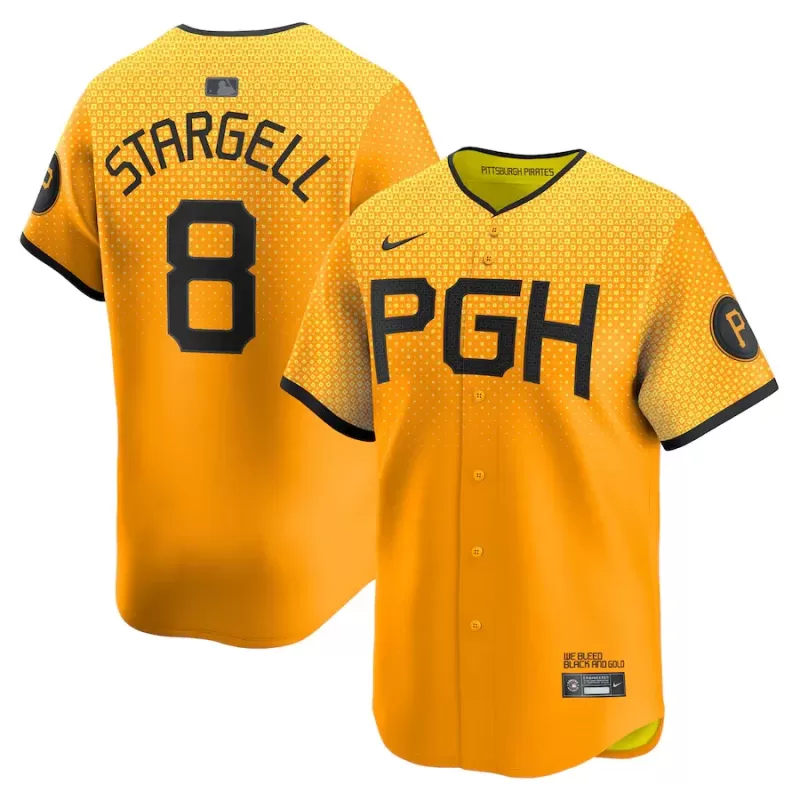 Men's Pittsburgh Pirates Willie Stargell Nike Gold City Connect Limited Player Jersey Men's Pittsburgh Pirates Willie Stargell Nike Gold City Connect Limited Player Jersey