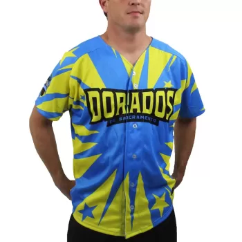 Men's Sacramento River Cats Blue/Yellow Copa Replica Jersey Men's Sacramento River Cats Blue/Yellow Copa Replica Jersey