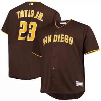 Men's San Diego Padres Fernando Tatis Jr. Brown Big & Tall Replica Player Jersey Men's San Diego Padres Fernando Tatis Jr. Brown Big & Tall Replica Player Jersey