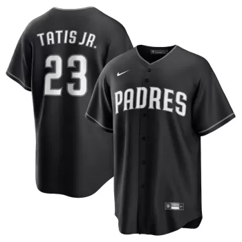 Men's San Diego Padres Fernando Tatis Jr. Nike Black Lights Out Replica Player Jersey Men's San Diego Padres Fernando Tatis Jr. Nike Black Lights Out Replica Player Jersey